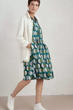 Dresses<Seasalt Cornwall Wood Rush Short Sleeve Jersey Dress Circle Markings Seaway