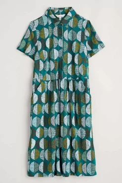 Dresses<Seasalt Cornwall Wood Rush Short Sleeve Jersey Dress Circle Markings Seaway