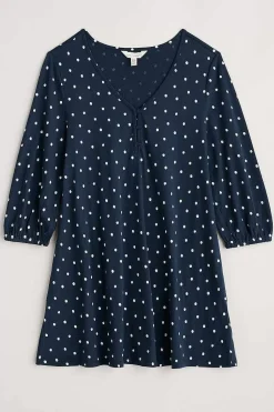 Tunics<Seasalt Cornwall Wren Jersey Tunic Little Sponge Spot Maritime