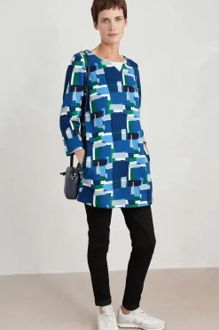Tunics<Seasalt Cornwall Zora Sweatshirt Tunic Francis Collage Blue Jay